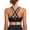 Black, variant on Women’s Medium Support Sports Bra Crisscross Back, Removable Pads Wireless Yoga Bra, Breathable Workout Gym Top