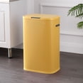 thumbnail image 6 of happimess Tammi Kitchen 14.5-Gallon Slim Metal Push Button Trash Can, Daffodil Yellow, HPM1017L, 6 of 10