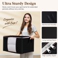 thumbnail image 5 of Lifewit 4 Pack Clothes Storage Foldable Storage And Organization Storage Bins With Lids Blanket Storage With Clear Window Closet Storage With Reinforced Handles For Clothing Bedding Black, 5 of 5