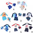 thumbnail image 3 of GYRATEDREAM Baby Toddler Boys Crab Three Piece Rash Guard Swimsuits Kid Long Sleeve Sunsuit 3-13 Years, 3 of 4