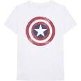 thumbnail image 1 of Captain America  Adult Distressed Shield Cotton T-Shirt, 1 of 1