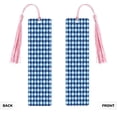 thumbnail image 2 of Kdxio Blue Squares Print Metal Tassel Bookmarks,Perfect Gift for Art Lovers and Bookworms Metal Bookmarks for Women, 2 of 8