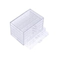 thumbnail image 2 of Caja de almacenamiento transparente con cajones, multiusos, resistente al agua 5 Neumático, 2 of 9
