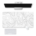 thumbnail image 6 of Topographic White Gaming Mouse Pad With Perfect Glide Wide, Big, Long, Extended, 6 of 9