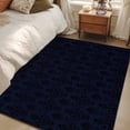 thumbnail image 4 of Dark Blue Floral Abstract Area Rugs 2.7'x5', Washable Small Throw Rugs for Kitchen Bedroom, Vintage Ethnic Bohemian Flowers Indoor Outdoor Rug Non-Slip Low Pile Carpet Runner Reversible Floor Mats, 4 of 8