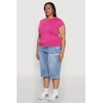 thumbnail image 4 of Womens Plus Size Side Ruched Tee, 4 of 5