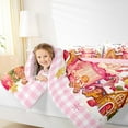 thumbnail image 5 of Castle Fairy Gingerbread Man Candy Cane 2Pcs Bedding Comforter Set for Teens Women Men,Happy Christmas Snowflake Twin Comforter Sets,Pink Geometric Plaid Breathable Bedding Set, 5 of 9