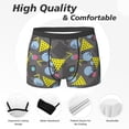 thumbnail image 2 of Mens Underwear Boxer Briefs - Geometric print Comfort Breathable men's boxer briefs with Flex Waistband, 2 of 7