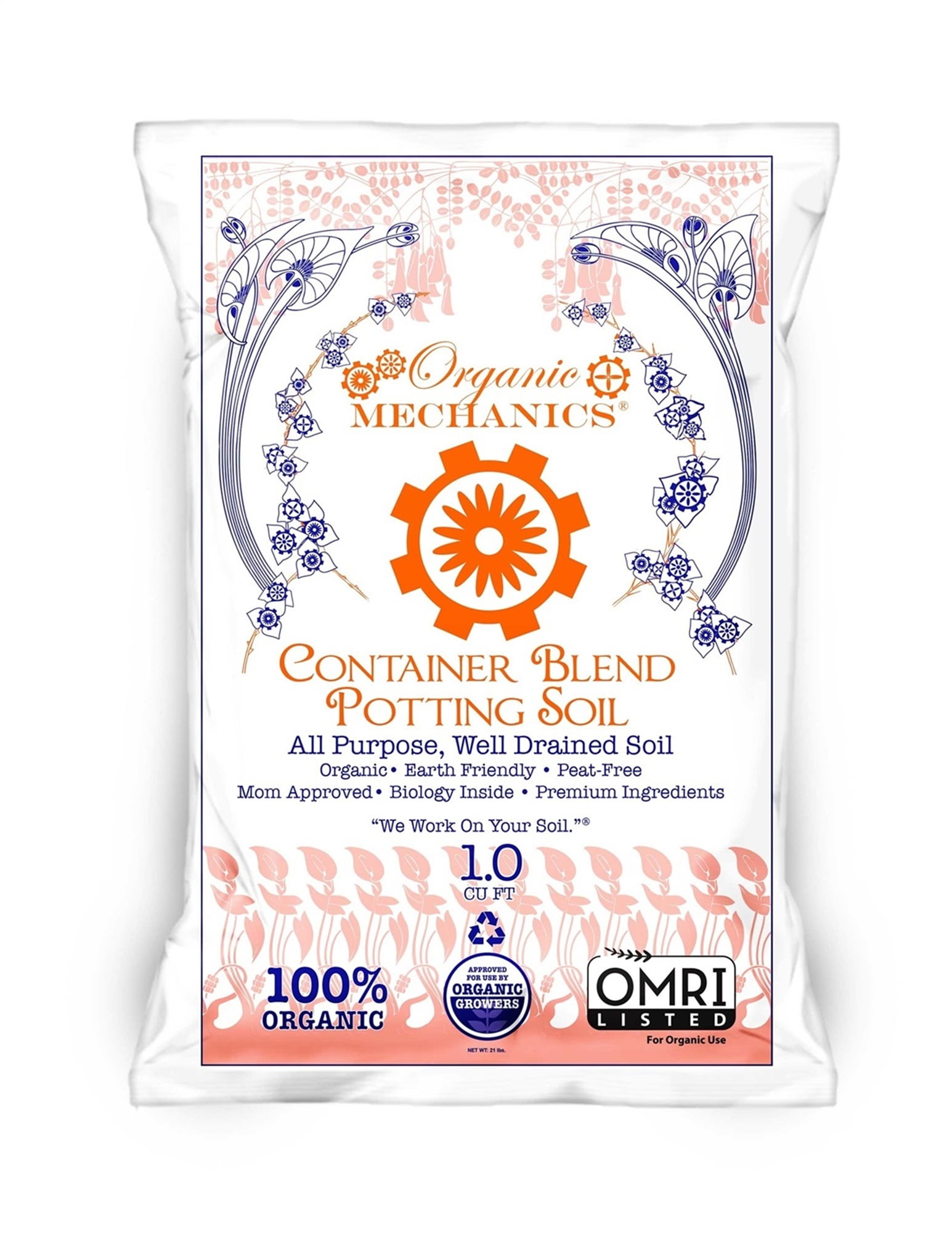 Organic Mechanics, Container Blend Potting Soil- 1 CU FT