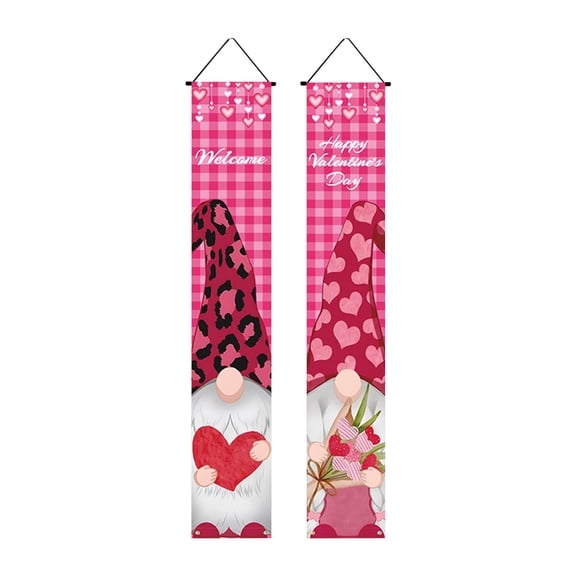 RXMEKW Front Door Decorations,Valentine's Day Door Decor Set for Romantic Celebrations with Couplets and Ornaments to Create A Festive Party Atmosphere