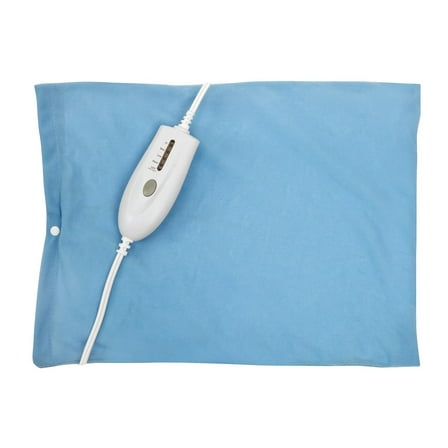 Electric Heating Pad | Dry Heat Only | 4 Heat Settings | 12" x 15",Blue