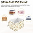 thumbnail image 6 of Yayeee Collapsible Cube Storage Bin with Lid Fabric Closet Decorative Basket with Handles, Birds Sunflowers, 6 of 7