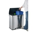 thumbnail image 1 of Step N’ Sort 60L Dual Trash & Recycling Bin – 2 x 30L Kitchen Garbage Can, Hands-Free Step Pedal, Soft-Close Lid, Fingerprint-Resistant Stainless Steel, 1 of 9