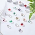 thumbnail image 4 of 20Pcs 5 Styles Transparent Glass Enamel Beads 12mm Crystal Bracelet Loose Spacers Beads Round Print, 4 of 4