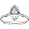thumbnail image 5 of 14K White Gold 14Kw Marquise Halo Diamond Semi-Mount Engagement Ring (Size 7) Made In India rm2046e-050-waa, 5 of 5