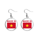 thumbnail image 1 of Made in Vietnam país amor Pendientes pendientes de plata colgantes joyas señora Unbranded M, 1 of 3
