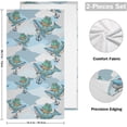 thumbnail image 2 of Flying Whale Hand Towels 2 PCS, Sail Boat Kitchen Towel Ultra Soft and Highly Absorbent,Decorative Fingertip Face Towel for Bathroom Hotel, 28.3"x14.4", 2 of 5