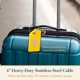 thumbnail image 3 of Etiquetas de equipaje ComfiTime de silicona Aprobadas por la TSA con cubierta de privacidad Bolsa de 4 amarillo, 3 of 11