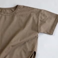 thumbnail image 5 of Zpanxa T-Shirts pour Garçons Couleur Unie Été Mince Manches Courtes Décontracté Col Rond Haut avec Coton 2 Ans, 5 of 5
