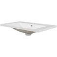 thumbnail image 5 of GDF Studio 30" Single Bathroom Vanity Top with Ceramic Sink, 3-Faucet Holes, White, 5 of 6