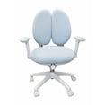 thumbnail image 1 of Kids Ergonomic Study Chair Height Adjustable Desk Chair with Dual Back Support & Armrests Rolling Swivel Computer Chair for Students 85–101cm Blue Home School Seat, 1 of 4