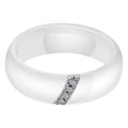 thumbnail image 1 of Anillo de circón Qarigey Cerámica Blanco Negro Estilo simple, 1 of 6