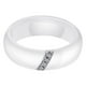 thumbnail image 5 of Qarigey Anillo de circón Superficie lisa Blanco Negro Cerámica Anillos de estilo simple Accesorio de moda Mujeres Joyería de compromiso Type2 NO2, 5 of 6
