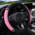 thumbnail image 4 of Car Steering Wheel Cover Without Inner Ring 37-38cm Three-dimensional Leather Embroidered Color Diamond-encrusted Breathable, 4 of 4