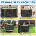 thumbnail image 3 of 60" Toddler Trampoline for Kids, 330lbs Trampoline Indoor with Basketball Hoop,Safety Net, Birthday Gifts for Boy Girl Age 1-8, 3 of 12