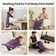 thumbnail image 4 of MaxKare Ultra Soft Heating Pad with 4 Heat Settings & Auto Shut-off for Full Body Stress Relief, 24"x33" - Purple, 4 of 12