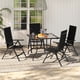 thumbnail image 3 of Silla Plegable Costway para Exteriores con Respaldo Ajustable en 7 Niveles y Asiento Acolchado Negro, 3 of 4