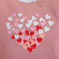 thumbnail image 4 of Hpapadks Girls Fall Outfits Long Sleeve Hearts Pattern Sweatshirt Top Colorblock Pants Valentines Day Outfit Girls' Clothing Sets, 4 of 6