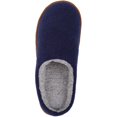 thumbnail image 6 of Mens Easy Slip On Fleece Lined Winter Mule Slippers with Hard Sole - Navy - Large (US 11-12), 6 of 7
