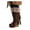 Brown, variant on Wedge Knee High Snow Boots for Women Winter Thermal High Heels Knee Length Tall Boots