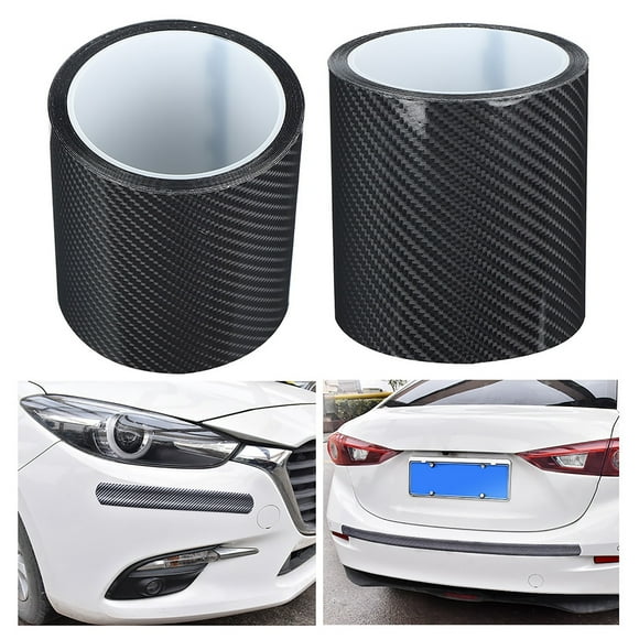 Carbon Fiber Strips Anti Scratch, Anti-scratch Sticker Carbon Fiber Vinyl Self Adhesive Film Flexible And Durable For Door For Bumper For Trunk 10cm X 3 Meters