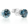 thumbnail image 2 of Pompeii 1/2 - 4 Ct Blue Diamond Studs in 14k Gold Lab Grown (Blue,VS2-SI1), 2 of 3