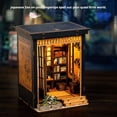 thumbnail image 4 of Book Nook Kit,Japanese DIY Miniature House Kit,Wooden Mini Doll House Kits Tiny Model Houses 3D Puzzles Craft Bookshelf Diorama Decor Gifts for Adults to Build, for Family Friends, 4 of 7