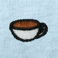thumbnail image 2 of Dalix Lil Coffee Embroidered Cotton Tee Lightweight Jersey Mens in Baby Blue S Small, 2 of 5