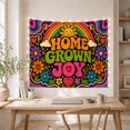 thumbnail image 5 of Smiling Sun with Flowers and Rainbow Cheerful Psychedelic for Boho Decor Lovers Groovy Wall Art Housewarming Gift Tapestry Wall Hanging for Bedroom and Dorm, 5 of 7