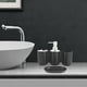 thumbnail image 4 of Juego de 4 accesorios de baño de plástico ABS, artículos de baño, cepillo de dientes, taza y jabón. Negro, 4 of 8