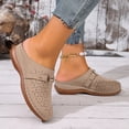 thumbnail image 4 of YOUYEDIAN Orthopedic Shoes for Women Spring Dressy Non Slip Slip on Mesh Arch Support Sneakers Lightweight Closed Toe Work Shoes (Beige), 4 of 9