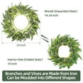 thumbnail image 5 of Spring Summer Wreath 24 Inch for Front Door Decor Eucalyptus Green Summer Wreath for Porch Room Farmhouse Holiday Decor, 5 of 9