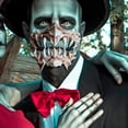 thumbnail image 4 of Máscara HUOGUO, media cara, para cosplay, con los ojos vendados, látex, 4 of 5