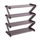 thumbnail image 2 of Zapatero 4 niveles Zapatero Organizador de almacenamiento de plástico en forma de Z de metal para dormitorio en casa, café Inevent HA005139-03B, 2 of 2