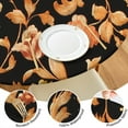 thumbnail image 4 of Water-Resistant Polyester Round Tablecloth with Elastic Hem and Floral Motifs, Perfect for Round Tables 44-52 Inches in Diameter, Extra Large Edition, 4 of 7