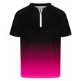 thumbnail image 4 of Golf Shirts for Men with Zipper Short Sleeve T-Shirts Mens Trendy Gradient Printed Pullover Breathable Collared Athletic Workout Tees Tops, 4 of 4