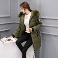 thumbnail image 1 of Más el tamaño de las chaquetas de las mujeres abrigos de invierno sólido grueso parkas mujer ropa caliente venta con capucha cremallera caliente abrigo de mujer ropapangjing, 1 of 4