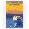thumbnail image 3 of San Juan Island, Washington, Ferry and Mountains (24x36 Giclee Gallery Art Print, Vivid Textured Wall Decor), 3 of 3