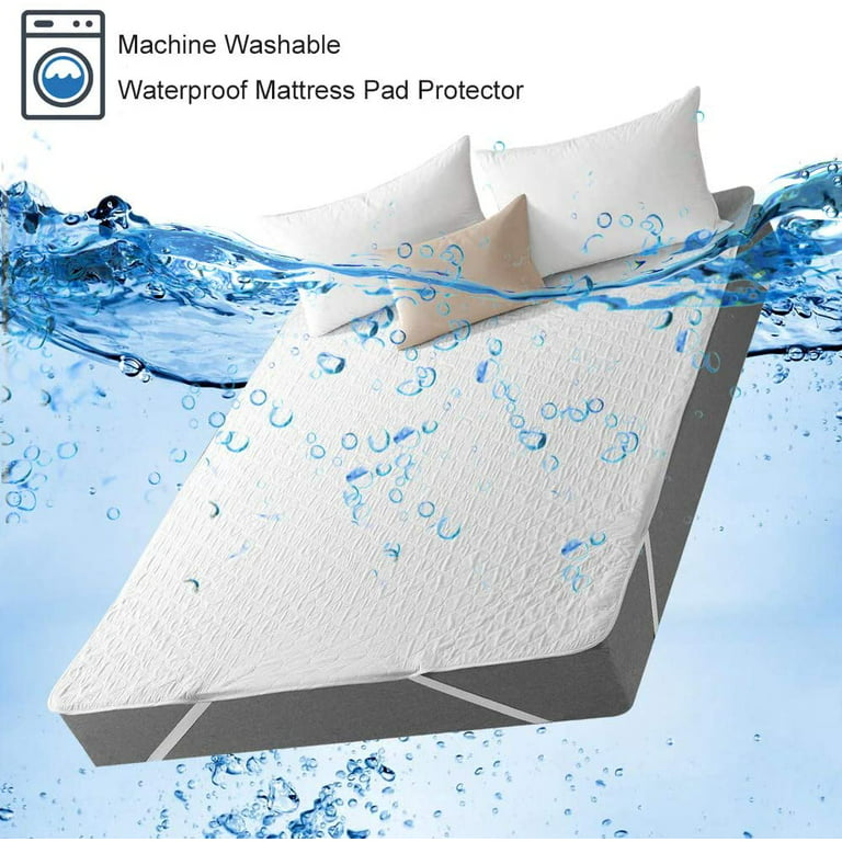 Mattress Protector Cover Queen Deep Pocket Fitted Sheet Style with Elastic  Rubber Band Washable and Easy Care Queen King Size