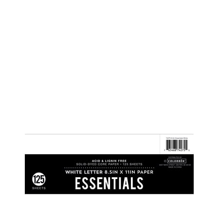UPC: 0765468742755 | Colorbok 8.5 x11 Essential White Paper 125 Piece